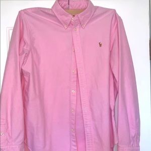 women’s large ralph lauren polo button up shirt